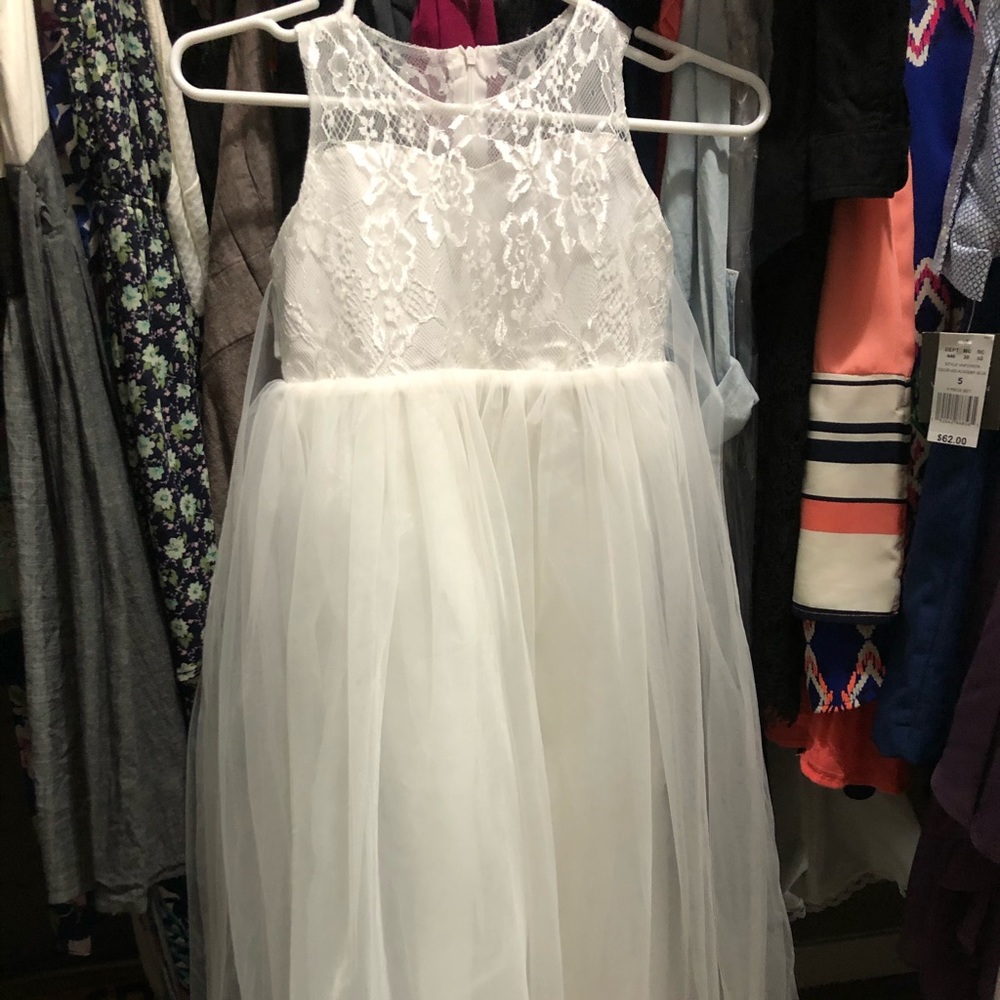 Girls white dress